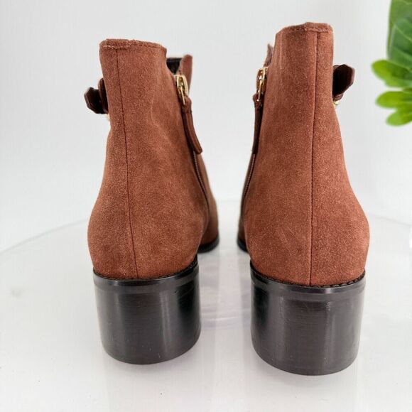 Cole Haan Womens Haidyn Ankle Booties Size 11 B Brown Leather Buckle W22416 - Picture 5 of 13